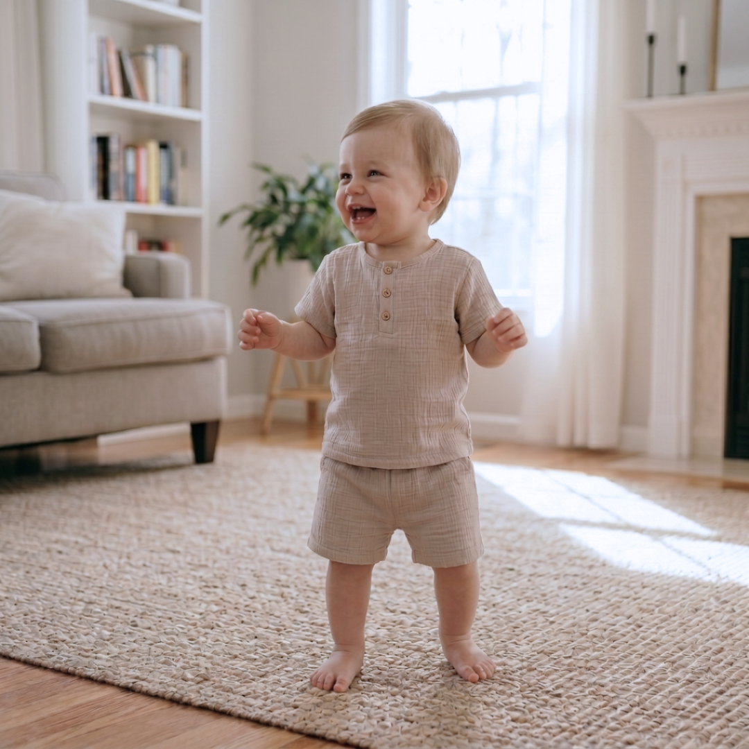 BOGO - Muslin Henley Set