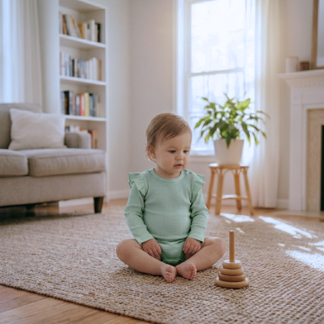 Fleur Long Sleeve Rib Bodysuit