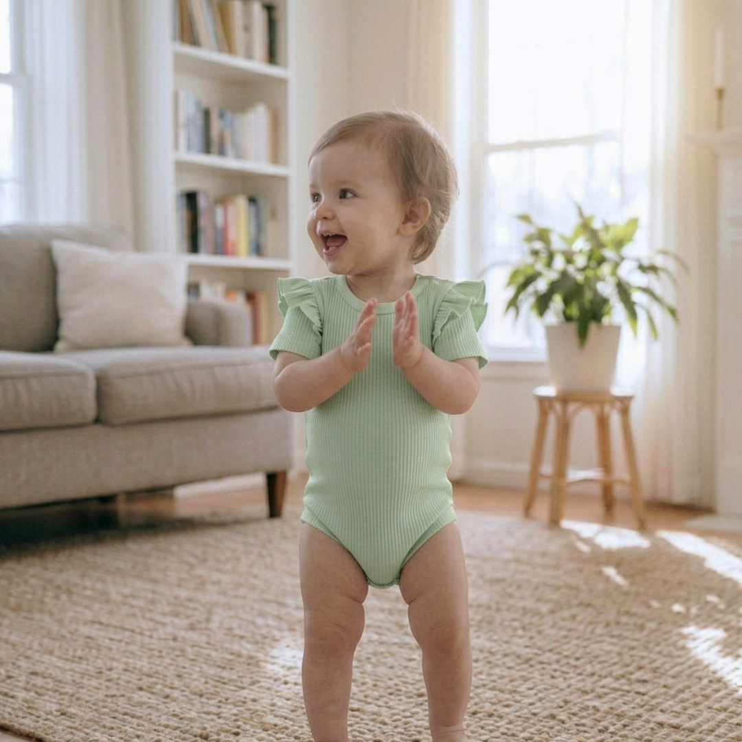 Fleur Short Sleeve Rib Bodysuit